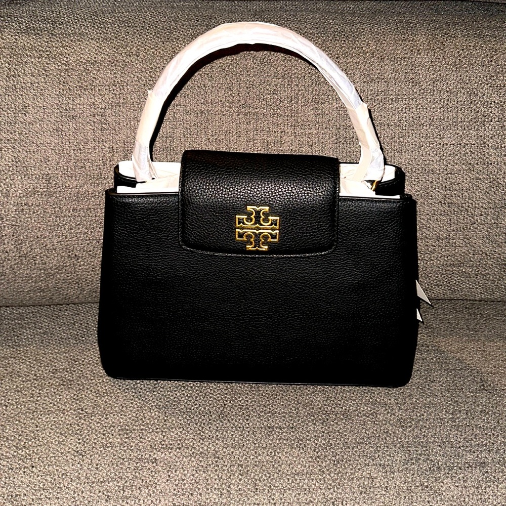 Tory Burch Britten Small Satchel Black - NWT
